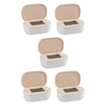 thumbnail image 2 of relayinert Stylish Desktop Countertop Mask Dispenser Storage Box with Lid Spacious Holder Plastic Baby Pink 21x14x7.8cm 5Set, 2 of 6