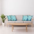 thumbnail image 4 of Ambesonne Vintage Throw Pillow Cover 4 Pack, Nautical Ocean Scenery, 16", Turquoise Navy Blue, 4 of 5