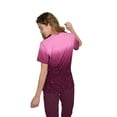 thumbnail image 2 of Green Town Scrubs for Women V-Neck Scrub Top - Ombre Prints, 3 Pockets, Easy Care Uniforms, 2 of 4