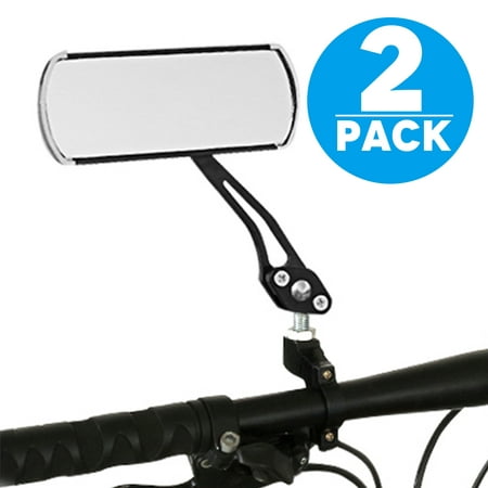 TSV Pair Bike Glass Mirror Universal Adjustable Rotatable Safe Rearview, HD, Blast-resistant, Car Used Safe Glass Lens for Mountain Bicycle Electric Bike