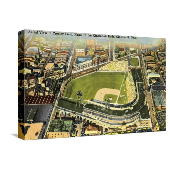 Art.com Crosley Field, Cincinnati, Ohio Stretched Canvas Print Wall Art, 18" x 12"