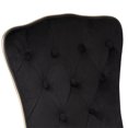 thumbnail image 5 of Impressions Vanity Elise Tufted Chair with Velvet Armless Cushion Seat (Black), 5 of 6