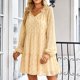 thumbnail image 3 of Vestido Casual Para Mujer, Vestido Con Cuello En V Con Cordón Largo, Elegante, Transpirable Para El Trabajo Para El Club ANGGREK Otros, 3 of 7