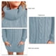 thumbnail image 5 of Vestido casual de punto con cuello alto, manga larga y bolsillo, vestido tipo suéter suelto para mujer, 5 of 6