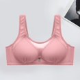 thumbnail image 2 of Koadzawe Women's Full Coverage Support Bra, Wireless Soft Cup Bra with Wide Straps, Mesh Panel and Smoothing Side Wings, Comfortable Everyday Underwear for All Day Wear and Daily Use Pink XL, 2 of 9