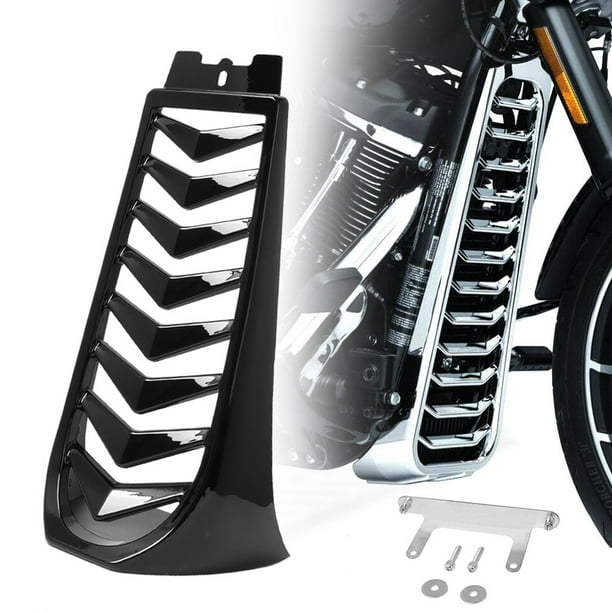 Alerón de cubierta de radiador inferior, carenado de barbilla para piezas de motocicleta, alerón de carenado delantero negro vivo para motocicleta