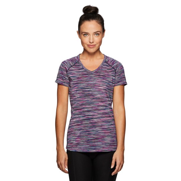 RBX RBX Active Women's Space Dye Short Sleeve VNeck Tee Shirt