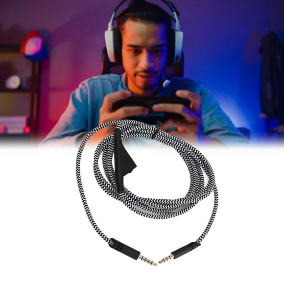 Gaming Headset Extension Cable, 6.6ft Durable Braiding Wire Plug And Play Headphone Extension Cord Stable For A10