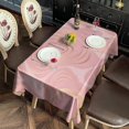 thumbnail image 2 of Pink Gold Marble Pattern Rectangle Tablecloth 60"x102",Waterproof Polyester Rectangle Table Cloth, Wipeable Spillproof Polyester Tablecloth for Dining, Camping, Indoor and Outdoor, 2 of 6