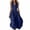 Navy-1, variant on Women Summer Button Maxi Shirt Dress Cotton Lapel V Neck Casual Linen Dress Sleeveless Flowy A-Line Long Work Dress