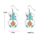 thumbnail image 1 of Pendientes asimétricos de Pascua, preciosos pendientes de orejas esmeriladas para regalar a una madre o a una niña., 1 of 1