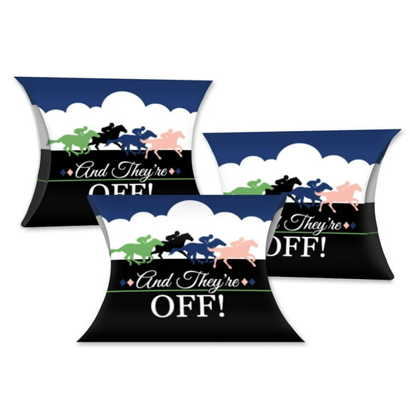 Big Dot of Happiness Kentucky Horse Derby - Favor Gift Boxes - Horse Race Party Petite Pillow Boxes - Set of 20
