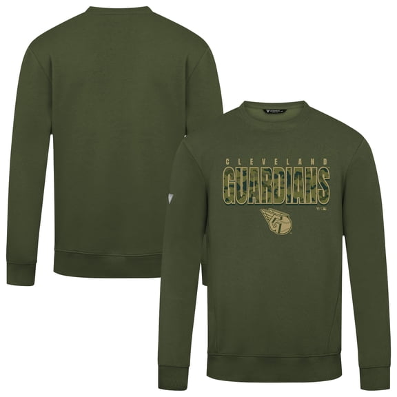 Men's Levelwear  Green Cleveland Guardians Zane Protect Pullover Sweatshirt