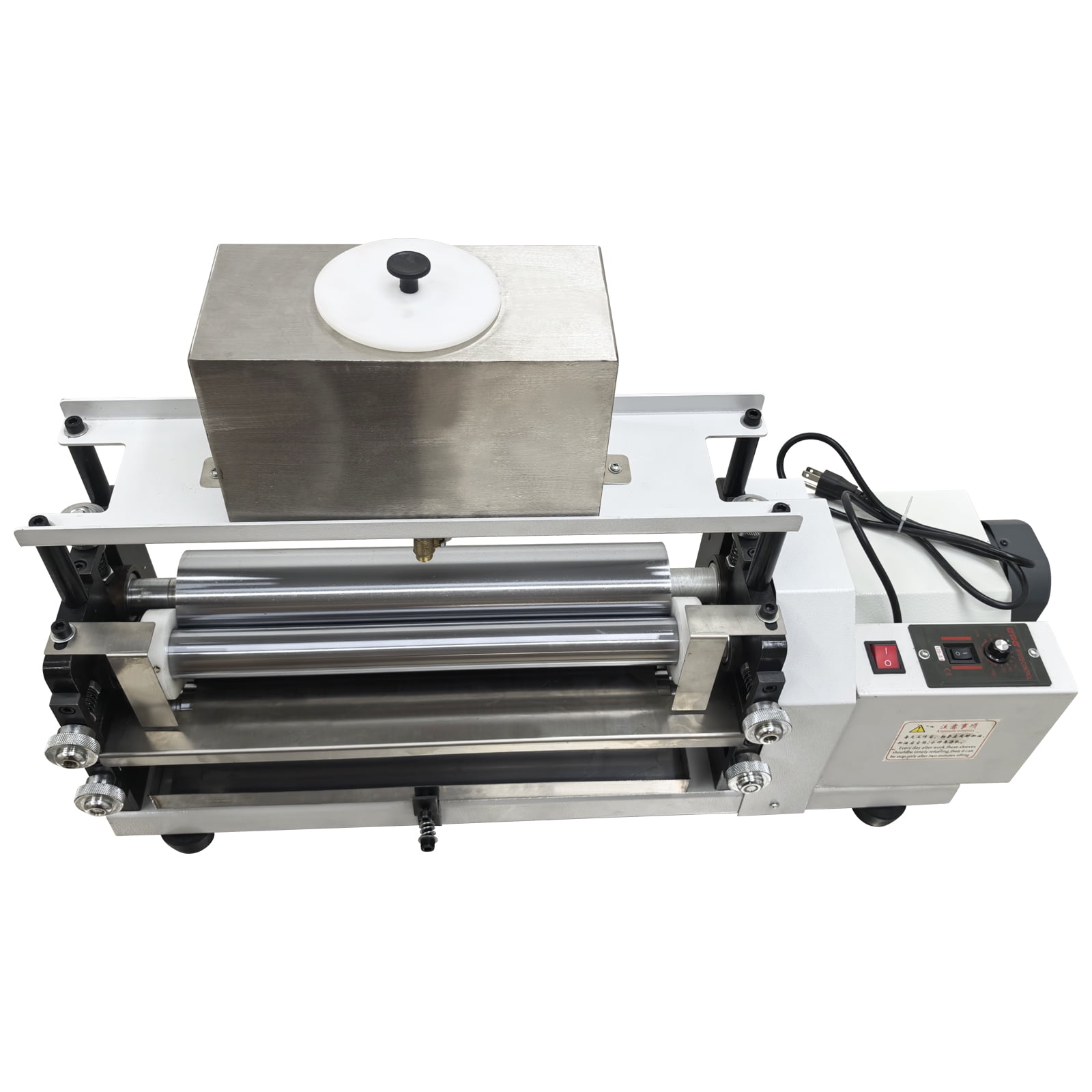 15.35IN White Glue Laminating Coating Machine Soft Roller Double-Sided Automatic 110V