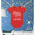 thumbnail image 3 of Shop4Ever Autism Awareness Elephant  Baby's Bodysuit Infant Cotton Romper 6 Months Red, 3 of 5