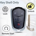 thumbnail image 3 of SUGUANGHUI Key Fob Shell Case Replacement Fits for ATS ATS-v CTS CT6 XTS XT5 XT4 XT6 SRX 2014 2015 2016 2017 2018 2019 2020 2021 Keyless Entry Remote Control 5btn Pad Cover, 3 of 5