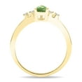 thumbnail image 2 of SZUL Women's Pear Shaped Green Amethyst and Diamond Sparkle Ring in 10K Yellow Gold, 2 of 5