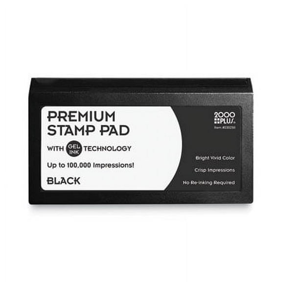 3PK COSCO COS030256 Microgel Stamp Pad for 2000 PLUS, 3 1/8 x 6 1/6, Black