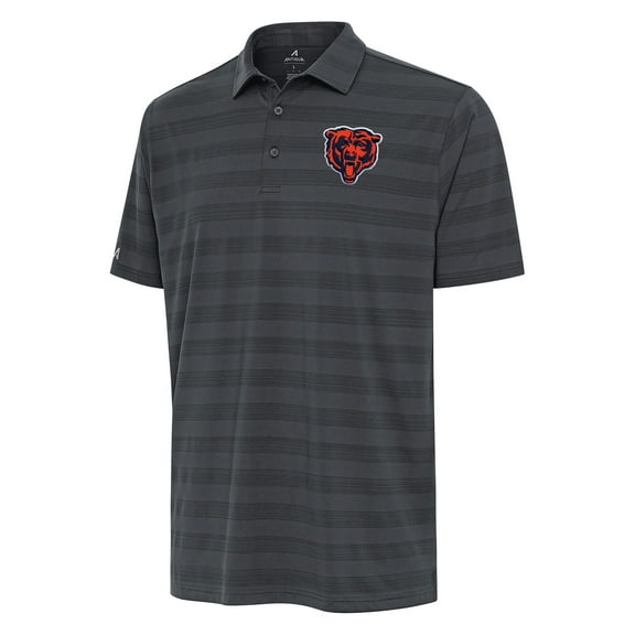 Men's Antigua Pewter Chicago Bears Bear Logo Tunnel Polo