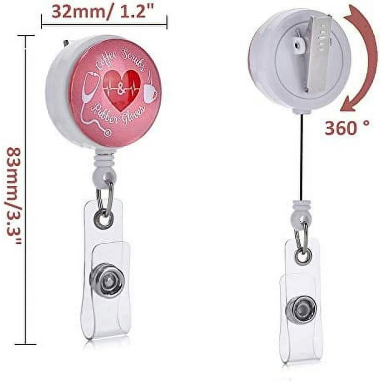 Nurse Working Permit Pass Work Card Clips Name Badge Reels Retractable Pass  Bus Badge Card Holder Cover Case Reels