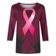 thumbnail image 4 of Fiudx Ofertas Flash Del Día Camiseta Estampada a La Moda para Mujer, Blusa de Mangas 3/4, Tops Informales con Cuello Redondo, 4 of 5