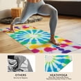thumbnail image 4 of Colorful Rainbow Tie Dye Spiral Pattern Hot Yoga Mat Towel Non Slip for Hot Yoga - Quick-Drying Yoga Mat Cover with 4 Corner Pockets with Travel Bag - Hot Yoga Towel Non Slip 74"x26", 4 of 6