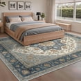 thumbnail image 3 of KUETH 9X12 Vintage Area Rugs Machine Washable Rugs for Living Room, Non Slip Flat Pile Rug with Rubber Backing, Boho Rug for Entryway Bedroom Dining Room Home Office, 3 of 11