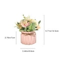 thumbnail image 3 of Mrmaere Artificial Hydrangea Bouquet with Small Ceramic Vase Fake Silk Variety Flower Balls Flowers Decoration for Table Home Party Office Wedding Pink, 3 of 6