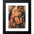 thumbnail image 2 of Christian Rohlfs 19x24 Black Modern Framed Museum Art Print Titled - Workers with a Bare Torso (1920-30), 2 of 5