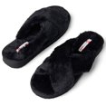thumbnail image 4 of Alpine Swiss Women Fuzzy Fluffy Faux Fur Slippers Memory Foam Indoor House Shoes, 4 of 7