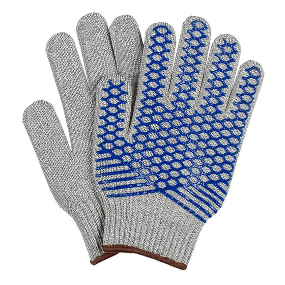 Ritz CLRZSCGLLG Large Cut Resistant Glove - Blended Material, Gray w/ Brown Wrist Band