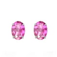 thumbnail image 2 of Galaxy Gold GG 14K White Gold 1.8 CTW Natural Pink Topaz Stud Earrings - October Birthstone - Hope & Creativity - Fine Jewelry for Women, 2 of 3