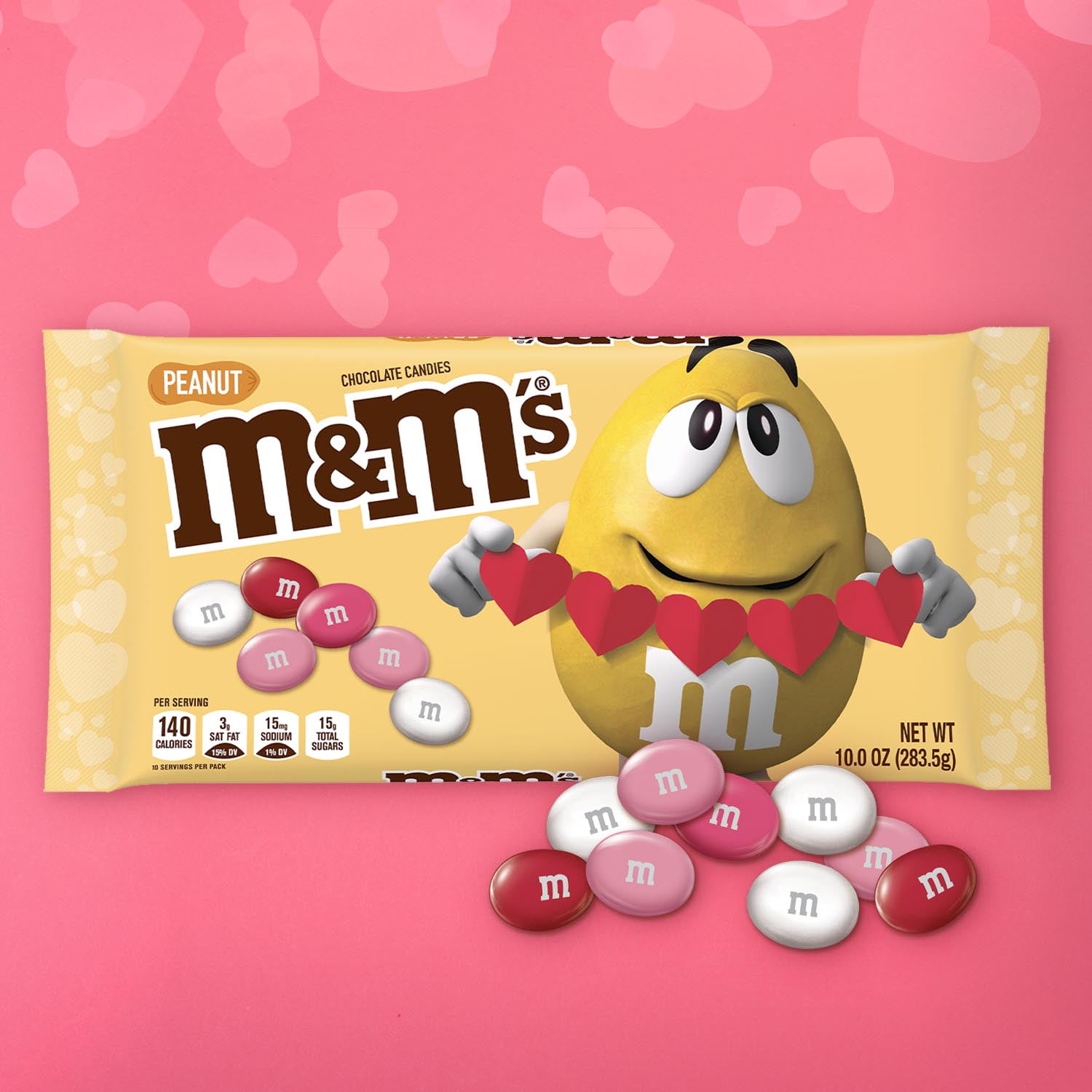 M&M'S Valentine's Peanut Chocolate Candy 11.4-Ounce Bag