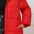 thumbnail image 4 of iOPQO Womens Puffer Coat Womens Long Coat Womens Parka Winter Coats Puffer Jacket Womens Puffer Jacket with Hood Winter Outfits for Women Puffy Coats for Women Red M, 4 of 7