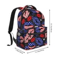 thumbnail image 2 of Gaeub American With Lips Ergonomic Lightweight Laptop Backpack - Multiple Pockets for School, Work, Travel, Outdoor Activities -One Size, 2 of 5