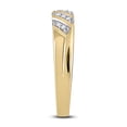 thumbnail image 4 of 10K Yellow Gold His Hers Round Diamond Solitaire Matching Wedding Set 1/3 Cttw, Womens Size: 5-10, Mens Size: 7-13, 4 of 4