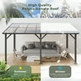 thumbnail image 4 of GVDV 14'x10' Hardtop Wall-Mounted Gazebo,Heavy-Duty Aluminum Frame Awnings, Pergola with Sloped Roof,Lean to Gazebo for Patio, Decks, Backyard, 4 of 10