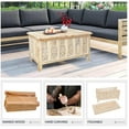 thumbnail image 3 of The Wooden Town Rectangular Coffee Table – 36x18 Inch White Wash Finish | Modern Wooden Center Table for Living Room | Vintage Look Side Table for Magazines, Books & Plants, 3 of 6
