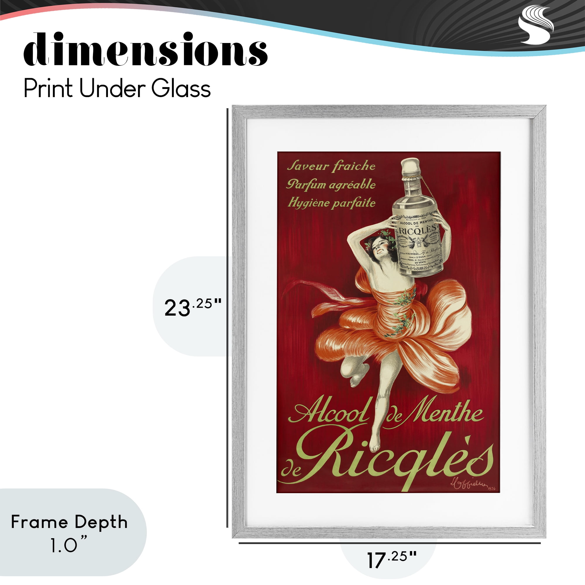 Stupell Industries Vintage Herbal Remedy Advertisement Gray Framed Print Under Glass, design by Leonetto Cappiello