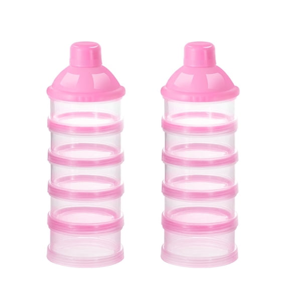 1/2/3 Pack Formula Dispenser On The Go, 5 Compartments Stackable Formula Container for Travel, Baby Milk Powder Kids Snack Container, BPA Free