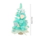 thumbnail image 3 of Árbol de Navidad de mesa azul con luces y adornos, 45 cm, decoración navideña artificial para fiestas de escritorio en interiores (1 unidad) Rkxzt, 3 of 8