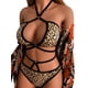 thumbnail image 3 of TRKIYQC Lencería de 2 Piezas para Mujer, Sujetador de lencería Halter de Leopardo de Color Liso, Bragas triangulares de Cintura Alta, Ropa exótica de Verano TRKIYQC moda, 3 of 6