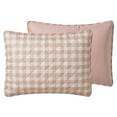 thumbnail image 5 of VCNY Home Pink Gingham 3-Piece Adult Microfiber Quilt Set, King, 5 of 6