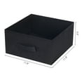 thumbnail image 4 of Unique Bargains Fabric Storage Cube Storage Bin Black 11.8*11.8*5.9in, 4 of 6