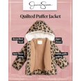 thumbnail image 3 of Jessica Simpson Baby Girls Puffer Jacket Sherpa Lined Hood Quilted Winter Coats, 3 of 7