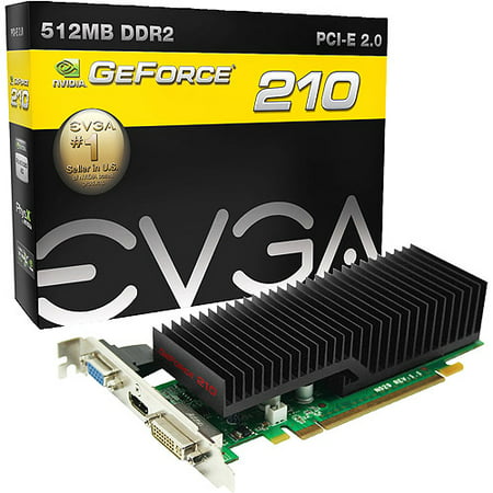 EVGA  GeForce 210 512 MB DDR2 PCI-Express 2.0 Graphics Card 512-P3-1213-LR  (Best Passive Graphics Card)