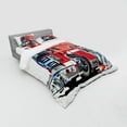 thumbnail image 3 of Ambesonne Cartoon Bedding Set 3 Pcs, Truck Rescue Team Art, Twin XL, Grey Red, 3 of 3