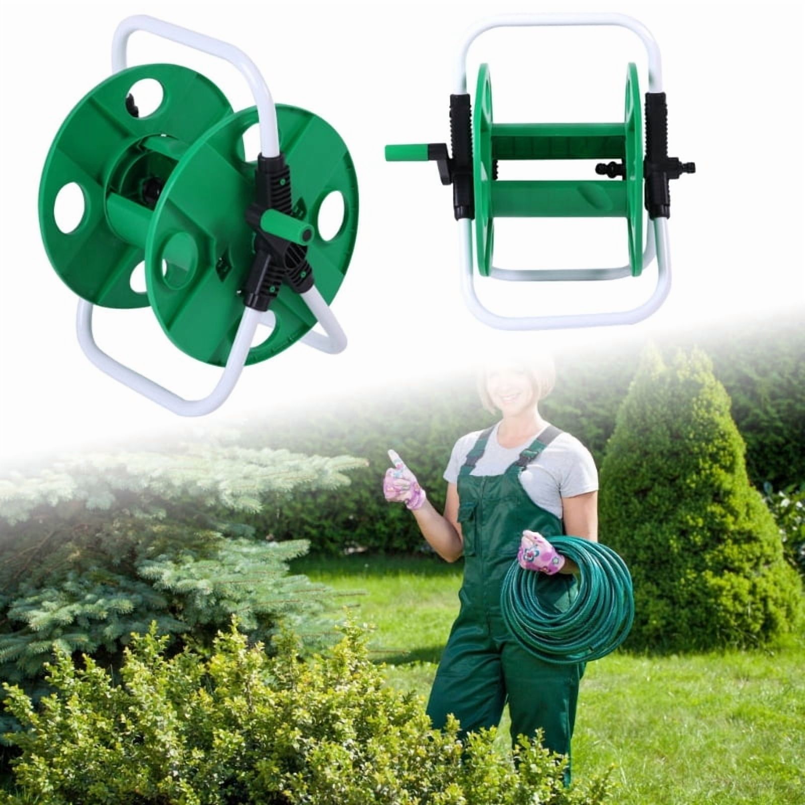 Hoses Reel Cart Garden Tool Storage Reel Multifunctional Prevent Twisting Pipe Organizers for Outside Car Washing Farm