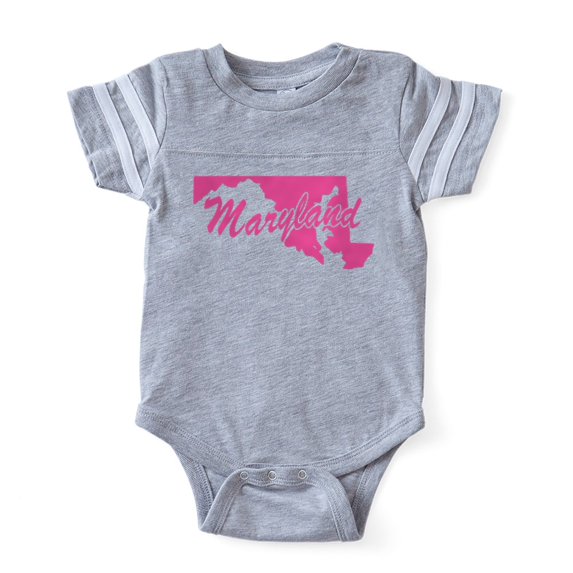 CafePress - Maryland - Cute Infant Baby Football Bodysuit