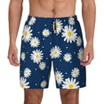 thumbnail image 3 of Uemuo Daisies Flowers Pattern Mens Swim Trunks Quick Dry Board Shorts with Mesh Lining, Stretch Beach Shorts Quick Dry No-Chafing Board Shorts-, 3 of 9